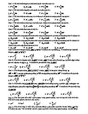 Hình học 12 - Ôn tập kiểm tra